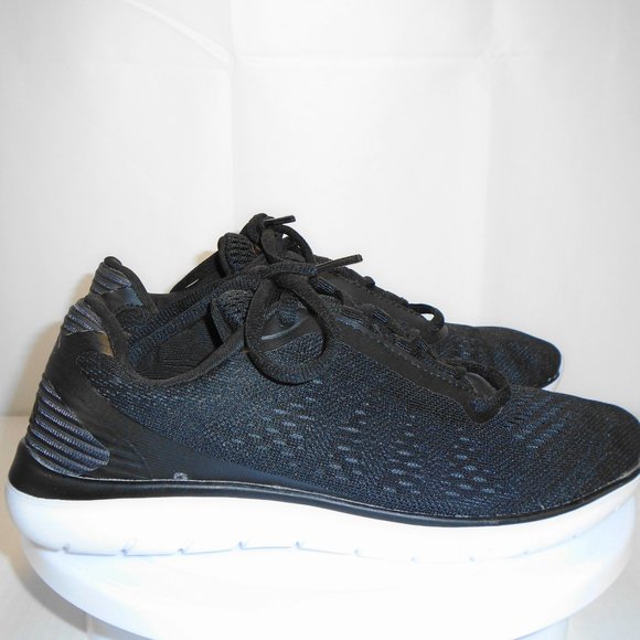 Flex Foam Black Lace Up Walking Shoes Size 7 - Picture 6 of 8